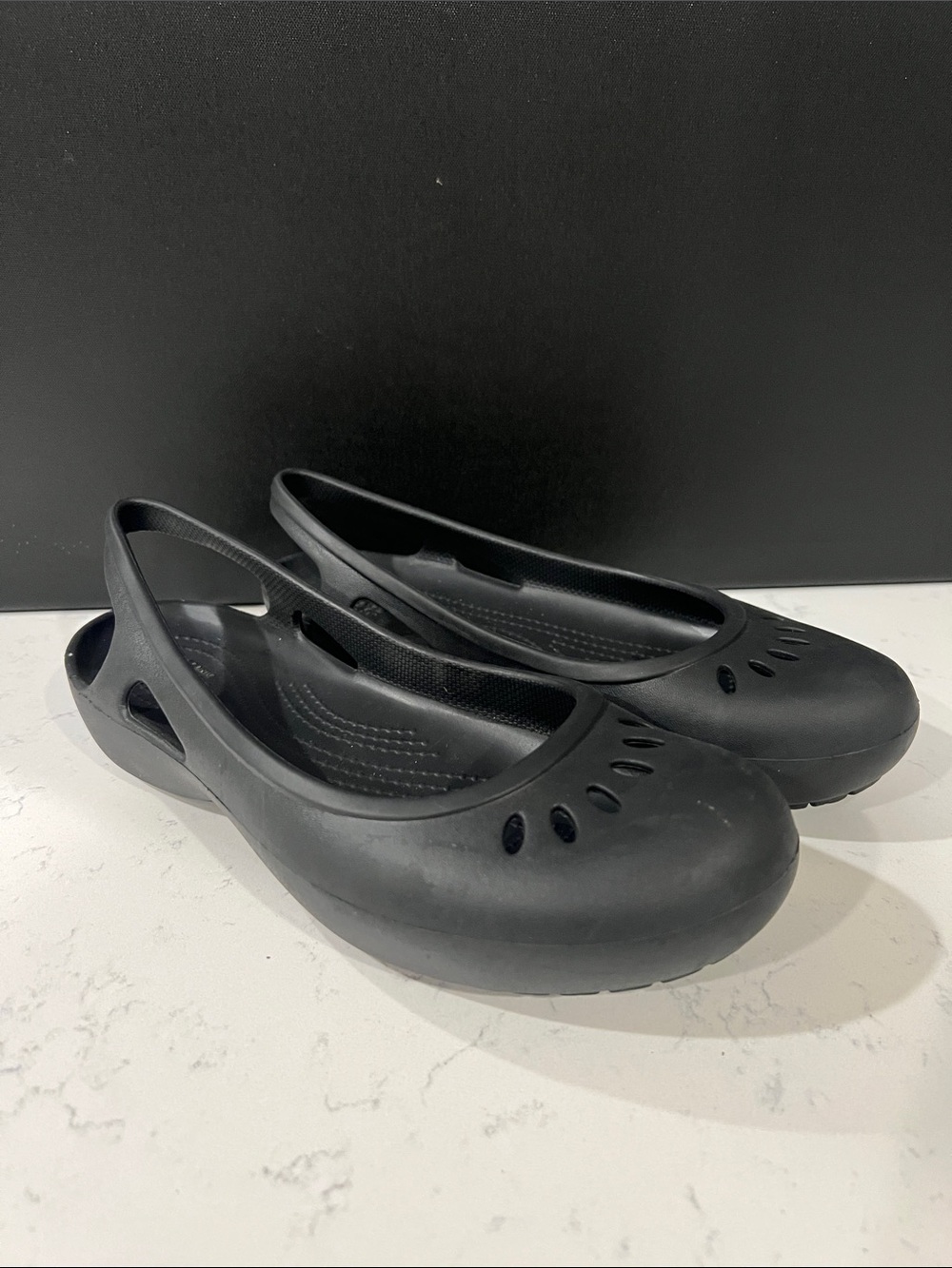 Crocs comfort slip on rubber shoes, size 9